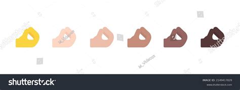 All Skin Tones Pinched Fingers Gesture Stock Vector (Royalty Free ...