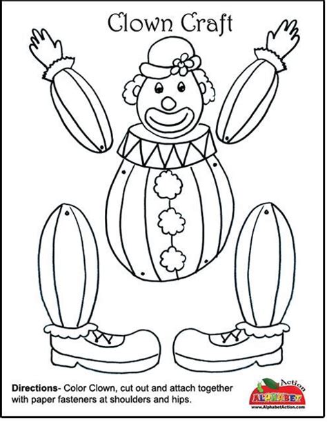 Free Fun Clown Printables Clown Crafts Circus Crafts Circus Theme