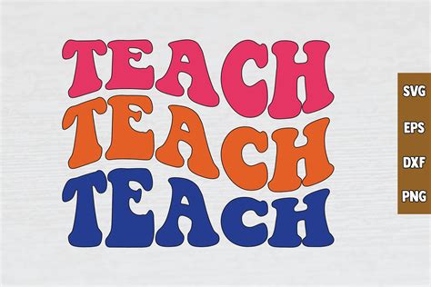 Teach Retro Svg Design Graphic By Bdgraphics Hub · Creative Fabrica