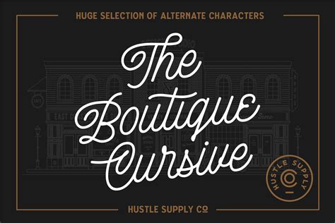 The Boutique Cursive Monoline Script Fonts Creative Market