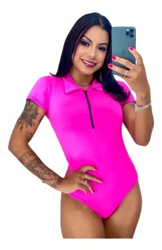 Body Feminino Zíper Frontal Ajustável MercadoLivre