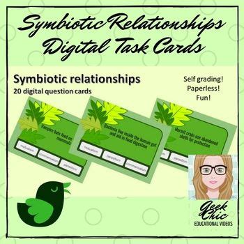 Symbiotic Relationships DIGITAL TASK CARDS Science Teaching