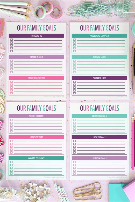 Set Family Goals the Easy Way (with Free Printables)