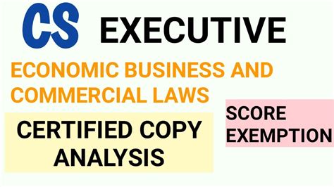 Ebcl Certified Copy Analysis Cs Executive Score Economic