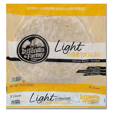 La Tortilla Factory Smart And Delicious Tortillas Flour Light Bag 8 Count 11 Oz Albertsons