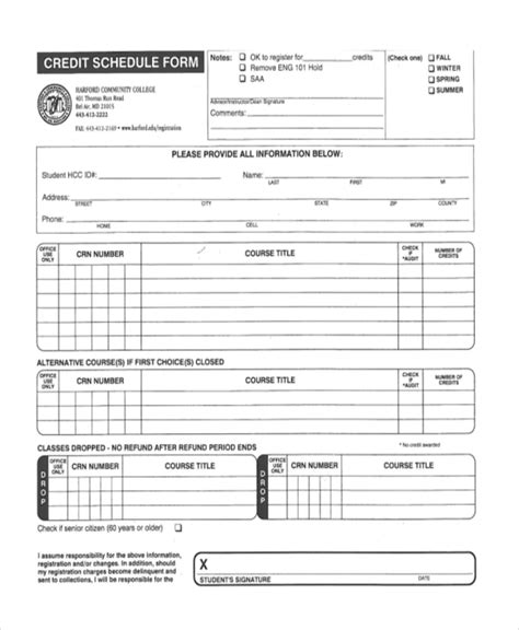 Free 17 Sample Schedule Forms In Pdf Ms Word Excel