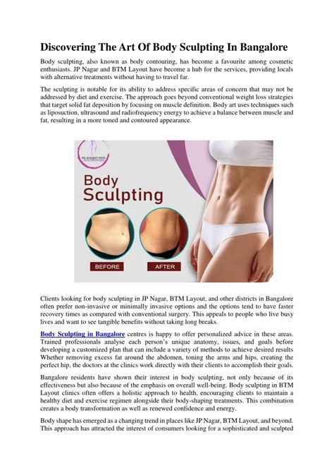 Ppt Discovering The Art Of Body Sculpting In Bangalore Powerpoint