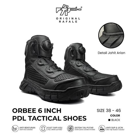 Jual Sepatu Tactical Original Rafale Orbee Hitam Yow Lacing System