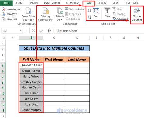 How To Split Data In One Excel Cell Into Multiple Columns 5 Methods