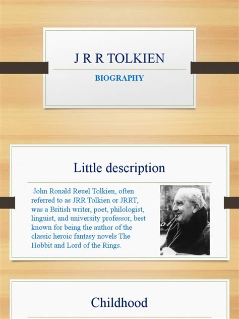 J R R Tolkien Biography Pdf J R R Tolkien Bilbo Baggins