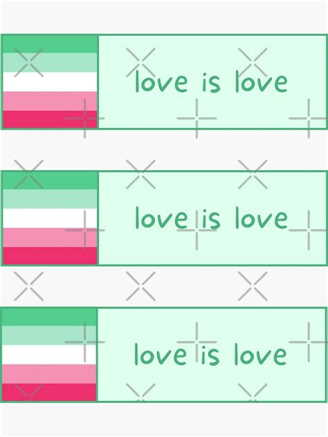 Love Is Love Abrosexual Pride Flag Positive Quote Banner Sticker For Sale By B3y0u Redbubble