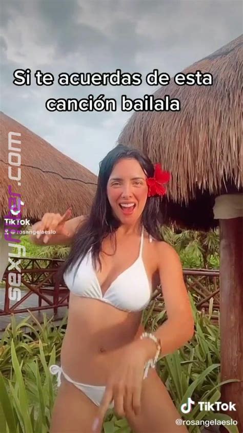 Really Cute Rosángela Espinoza Shows Cleavage in White Bikini sexyfilter