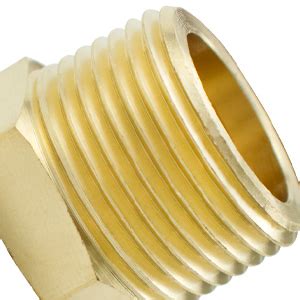 Bwintech 2 Pcs 3 4 To 3 8 Female Male NPT Thread Brass Hex Bushing