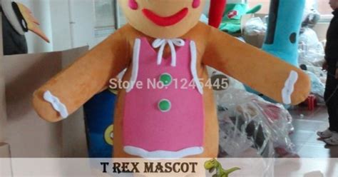 Funny Gingerbread Man Mascot Costume Gingerbread Man Mascot For Adult