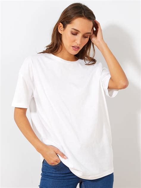 T Shirt Oversize Blanc Kiabi