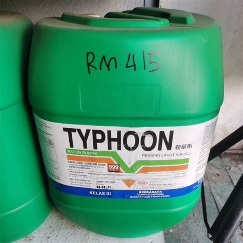 Typhoon L Glyphosate Racun Rumput Lalang Shopee Malaysia