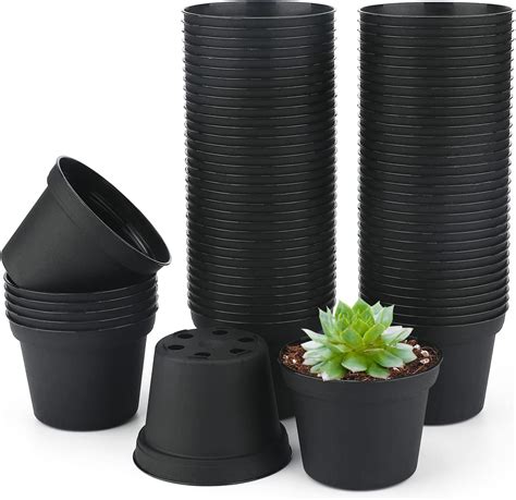 Seed Kingdom 50 New 3 Inch Plastic Nursery Pots ~ Pots Are 3 Inch Round At The Top