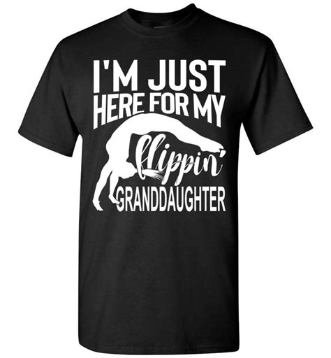 Flippin Granddaughter Gymnastics Grandma Grandpa T Shirt Gymnastics