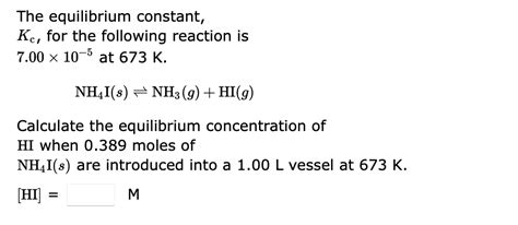 Solved 2hig⇌h2gi2g Calculate The Equilibrium