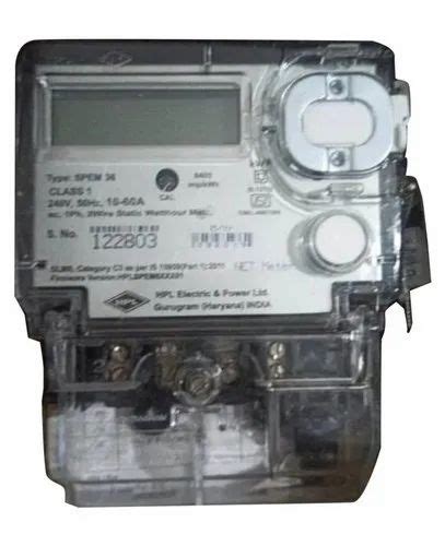 A Digital Hpl Single Phase Net Meter Model Name Number Spem