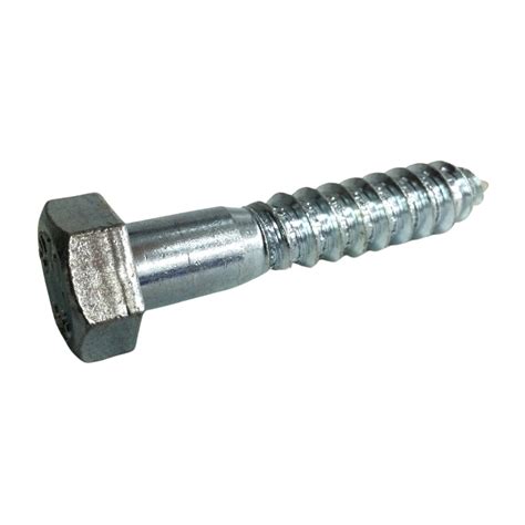 Tornillo Tirafondo Hexagonal Zincado Acero Grado Pulgadas X