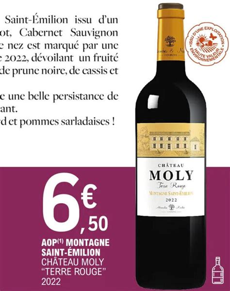 Promo Aop Montagne Saint Milion Ch Teau Moly Terre Rouge