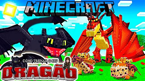 Melhor MOD de Como Treinar seu Dragão MINECRAFT Como jogar e baixar