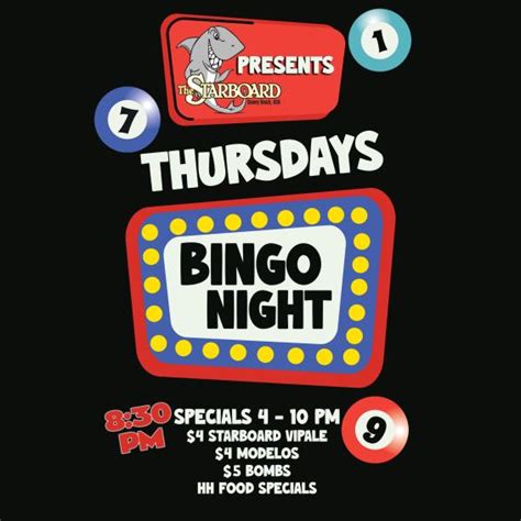 Starboard Bingo Night Visit Rehoboth