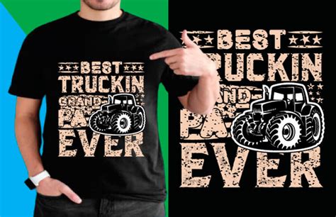 Best Truckin Grandpa Ever T Shirt Graphic By SVG Studio Creative