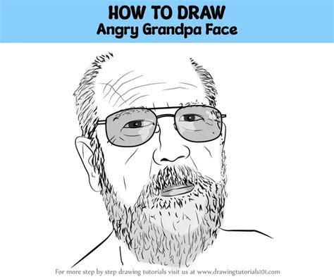 How to Draw Angry Grandpa Face (YouTubers) Step by Step ...