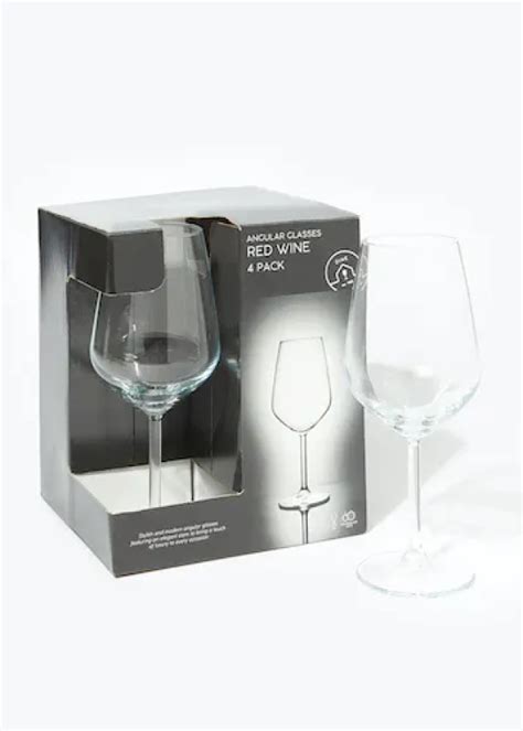 4 Pack Red Wine Glasses 22cm X 6cm