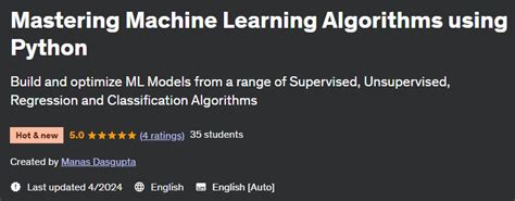 Udemy Mastering Machine Learning Algorithms Using Python 2024 4