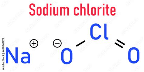 Sodium chlorite, chemical structure. Skeletal formula. Stock Vector ...