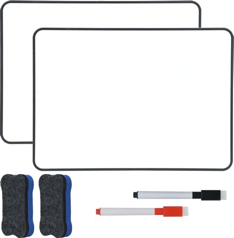 Hiziwimi 2Pcs 30X21cm Dry Erase Mini Whiteboards A4 Double Sided White