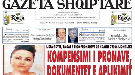 Shtypi I Dites Korrik Gazeta Shqiptare Online