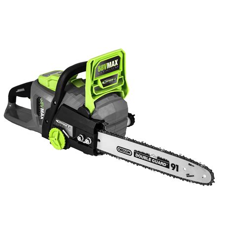 Earthwise LCS35814 14" 58-Volt Cordless Chainsaw, Brushless Motor (2Ah Battery and Charger ...