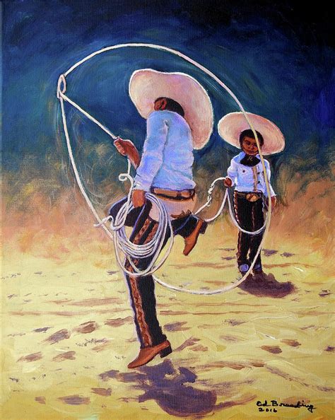 Charreada Lesson Painting By Ed Breeding Fine Art America