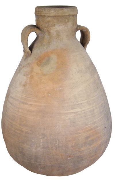 Roman Pottery Terracotta Sphere Shaped Wine Amphora With Two Handles