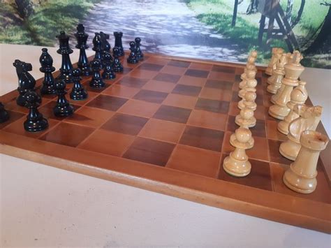 Jeu d échecs lesté antique échiquier vintage boîte de Catawiki