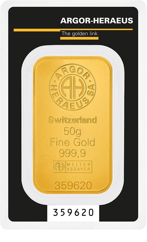 Buy The Gram Argor Heraeus Kinebar Gold Bar In Assay Online