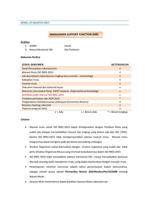 Internal Contoh Laporan Audit Dalaman