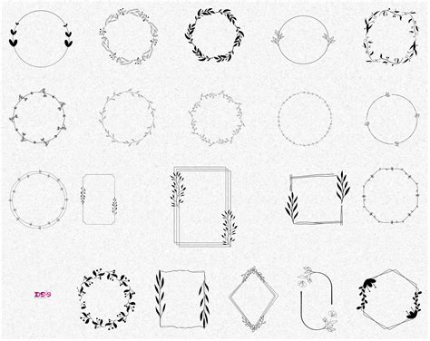 Floral Frame Svg Floral Frame Svg Bundle Floral Frame Circle Svg