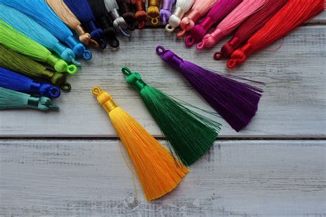 24 Colours 9cm Silk Mala Tassel High Quality Tassels Etsy