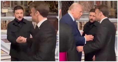 macron deftly swerved trumps attempted handshake   vatican