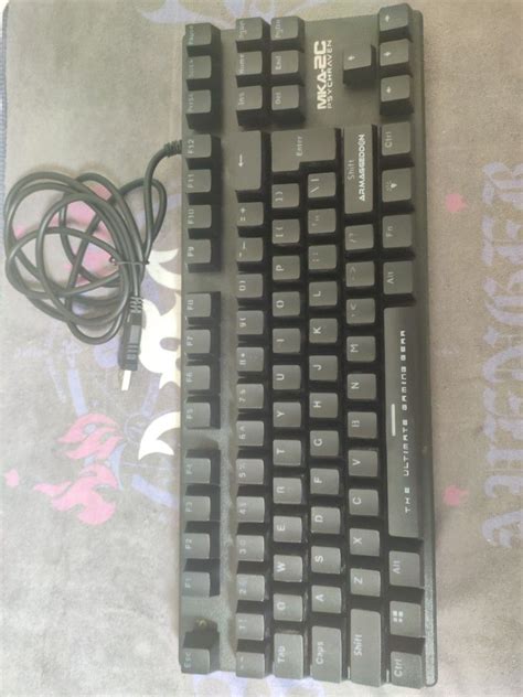 Armageddon Mka C Psychraven Mechanical Gaming Keyboard Light Blue