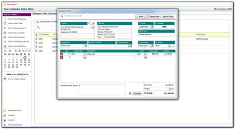 Microsoft Access Invoice Template Ms Access Invoices Ms Access ...