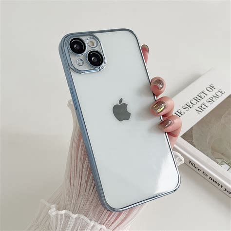 Allytech Clear Case For IPhone 13 Pro Max Ultra Slim Soft TPU Plating