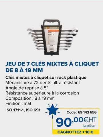 Promo Jeu De Cl S Mixtes Cliquet De Mm Chez Prolians