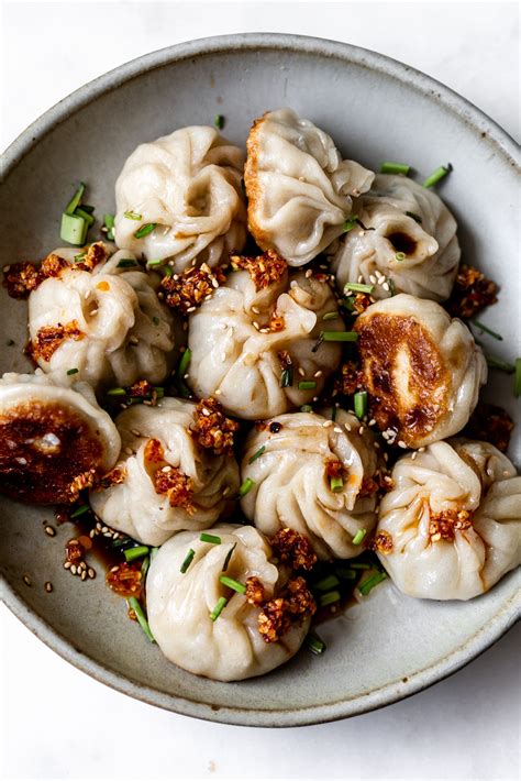 Juicy Pork Chive Pan Fried Dumplings Cooking With Cocktail Rings