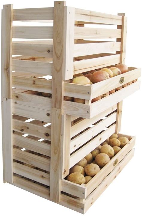 Habau Caisse Pour Pommes De Terre Et Fruits Wood Indoor